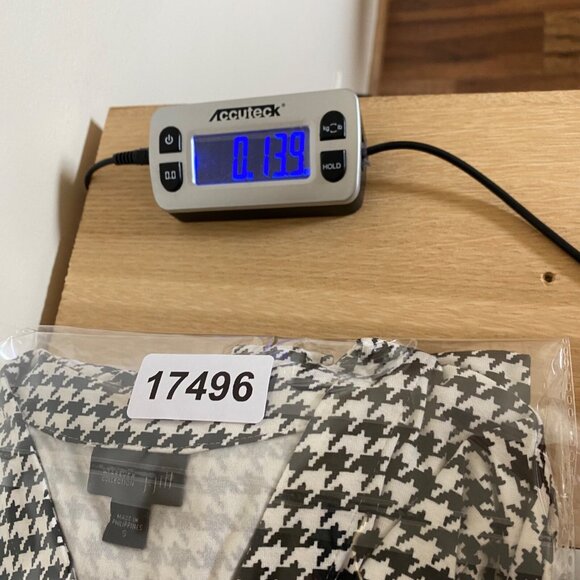 J Jill Sweater Womens Small Black Houndstooth Wearever Cardigan 3/4 Sleeves Knit - Picture 10 of 10